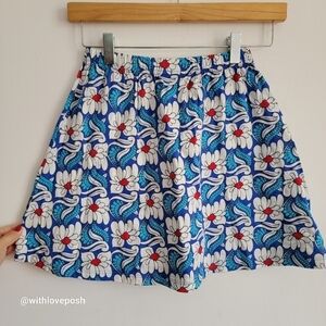 Hanna Andersson floral blue girls 140 skirt NWOT